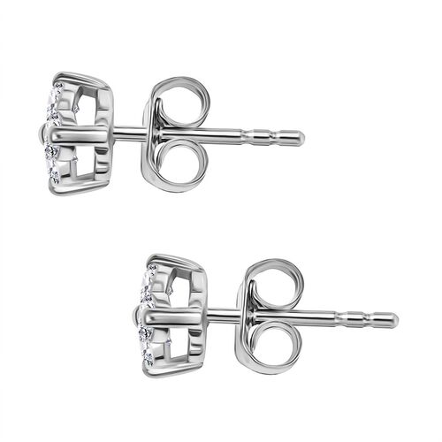 LUXURIANT DIAMOND- SI Labor Diamant Ohrringe, 925 Silber rhodiniert - 0,50 ct. image number 4