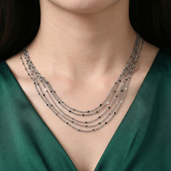 Nickelfreies Messing Halskette ca. 50 cm + 3.5 cm Extender, rhodiniert vergoldet, ca. 12,50g image number 2