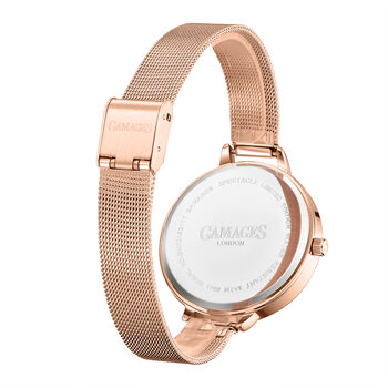 Gamages Of London Spectacle Schweizer Uhrwerk Diamant Set Damenuhr -  rosa