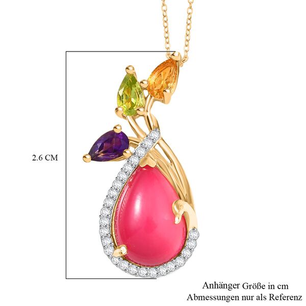 D'Joy Maulbeer Mondstein, Peridot Schmuckset ca. 45 cm 925 Silber 750 Gelbgold Vermeil ca. 3.32 ct image number 6