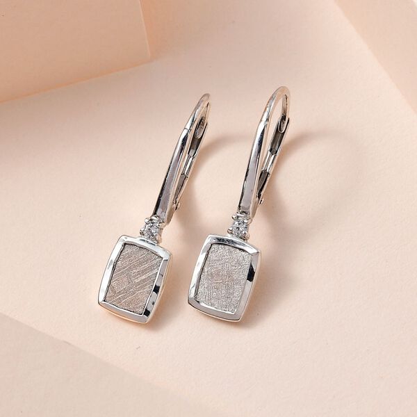 Meteorit und Zirkon Ohrringe - 7,77 ct. image number 2