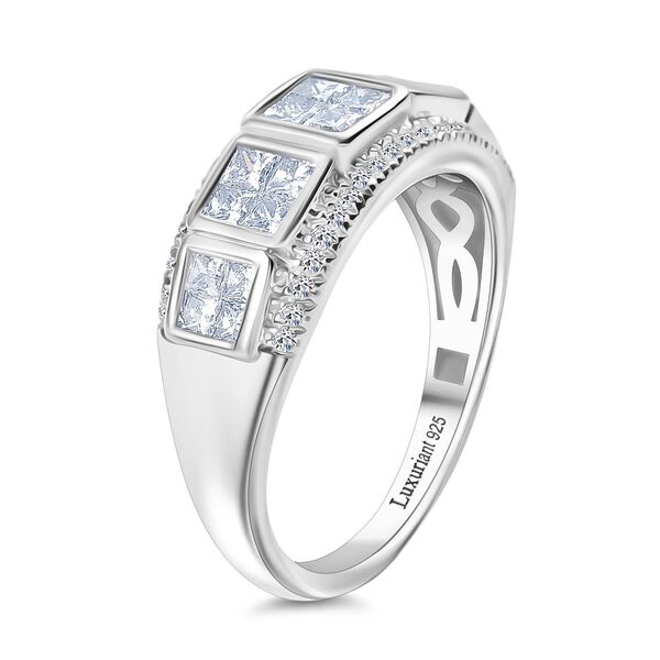 LUXURIANT SGL zertifizierter SI-GH Labor Diamant Ring, 925 Silber rhodiniert - 1 ct. image number 5