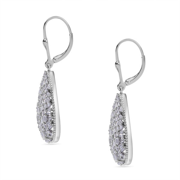 Wei&szlig;er Zirkonia Ohrringe 925 Silber rhodiniert ca. 5,50 ct. image number 3