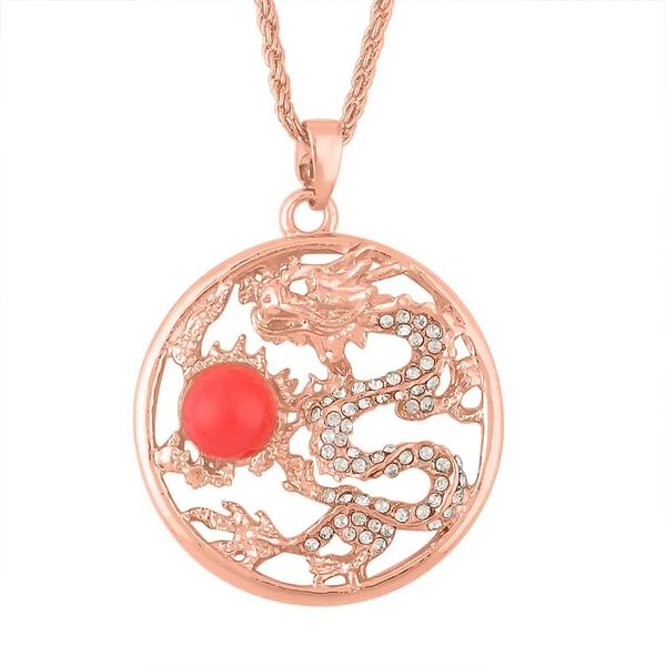 Kristall Halskette ca. 60 cm Reine Legierung Rose (7-8 Werktage Lieferzeit)