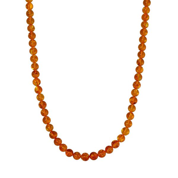 Bernstein Halskette ca. 50 cm 925 Silber rhodiniert ca. 107,00 ct.