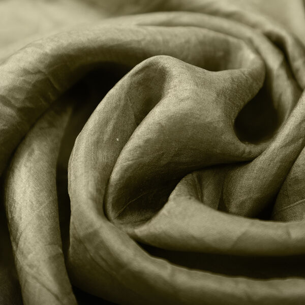 Satin Seiden Schal, Olivgr&uuml;n image number 6