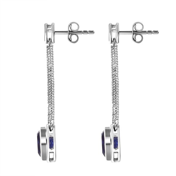 Tansanit-Farbe Quarz Ohrringe- 2,88 ct. image number 5