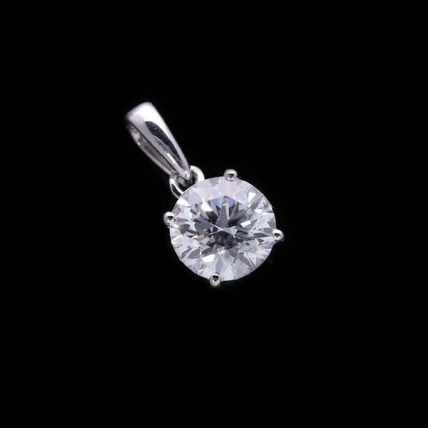 LUXURIANT SGL zertifizierter VS-EF Labor Diamant Anh&auml;nger in 375 Wei&szlig;gold - 1 ct. image number 1