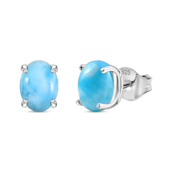 Larimar Ohrringe 925 Silber rhodiniert ca. 3,21 ct. image number 0