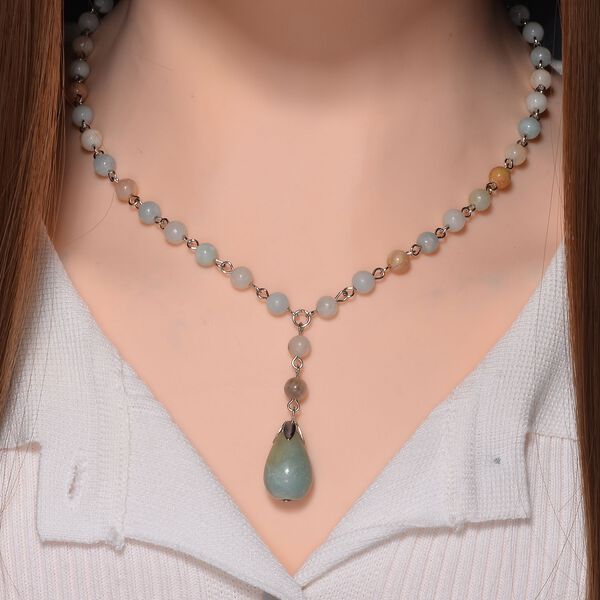 Mehrfarbiger Amazonit Halskette ca. 45 cm ca. 91.00 ct image number 1