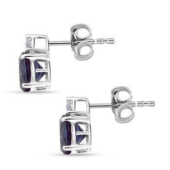 AAA Lab Grown Alexandrit, Lab Grown Diamant Ohrringe 417 Gold ca. 3.15 ct