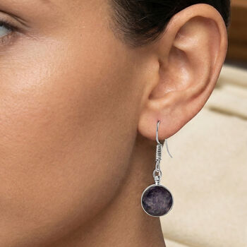 Tansanit-Matrix Ohrringe Messing ca. 6.00 ct