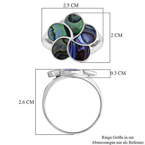 D'Joy Royal Bali Abalone Muschel Ring 925 Silber (Gr&ouml;&szlig;e 16.00) image number 5