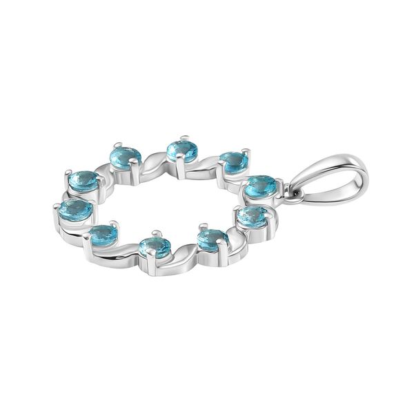 Djoy AA Betroka Blauer Apatit Meeresrauschen Anhänger 925 Silber rhodiniert ca. 1.33 ct image number 4