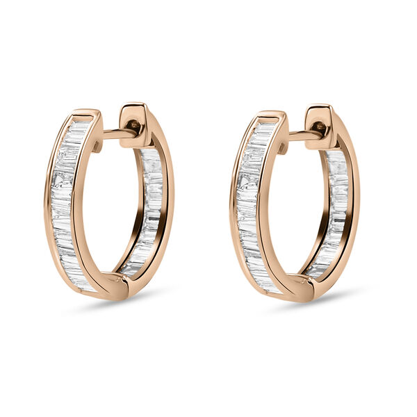 Diamant-Creolen in Gelbgold image number 5