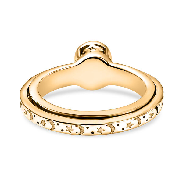 LUXURIANT SI-GH Labor Diamant Spinning Ring, 925 Silber 750 Gelbgold Vermeil - 0,50 ct. image number 5