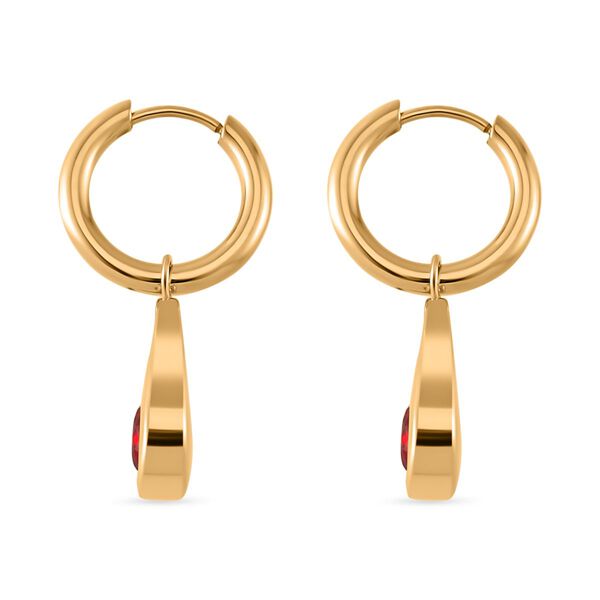 Rote Kristall-Ohrringe image number 3