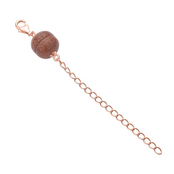 TOUCH und LOCK Gold Sandstein-Karabiner-Magnetverschluss mit Extender - 1,20 ct. image number 1