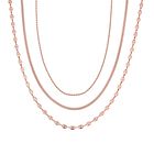 3er Set - Sehr Schick und Trendy Halsketten, Chirurgen-316L Edelstahl rosèfarben