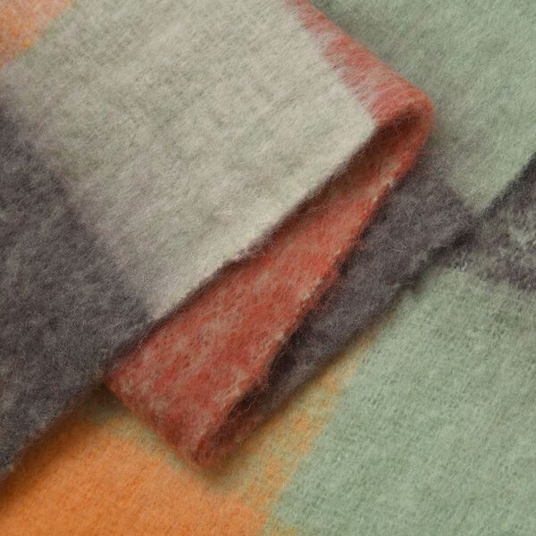 Weicher Karo-Schal, 40x225cm, orange image number 4