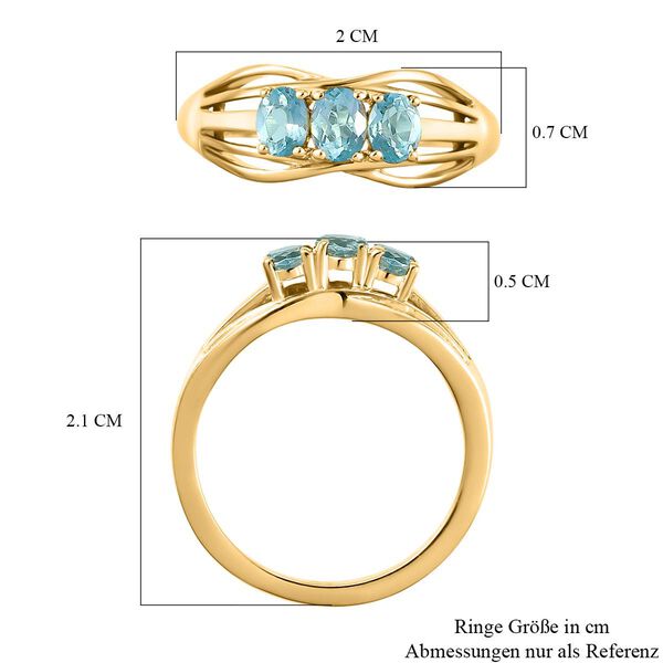 Blauer Apatit-Ring - 0,55 ct. image number 7