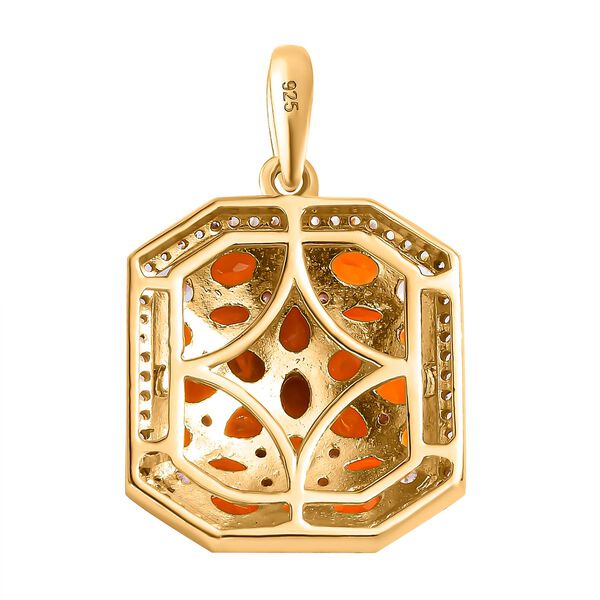 Salamanca Feueropal und Zirkon Anh&auml;nger - 2,57 ct. image number 5