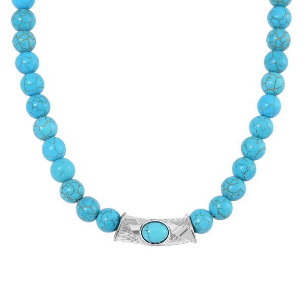 Blaue Howlit Halskette ca. 45 cm ca. 330.00 ct