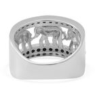 Schwarzer Spinell Ring 925 Silber rhodiniert  ca. 0,80 ct image number 3