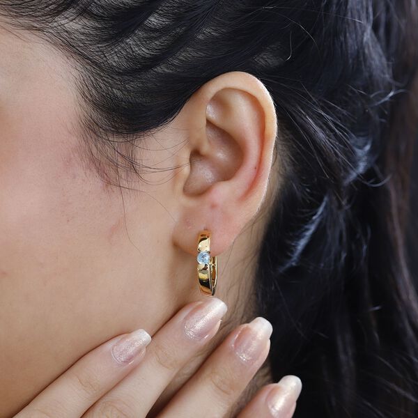 Blaue Zirkon-Ohrringe - 0,78 ct. image number 3