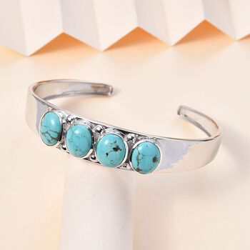 Sierra Nevada T&uuml;rkis Armreif ca. 19 cm 925 Silber rhodiniert ca. 19,47 ct.