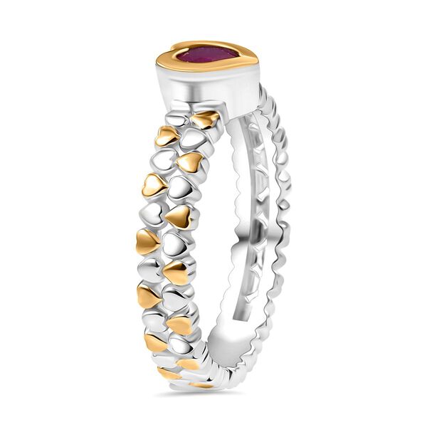 Zweifarbiger afrikanischer Rubin-Ring - 0,49 ct. image number 4