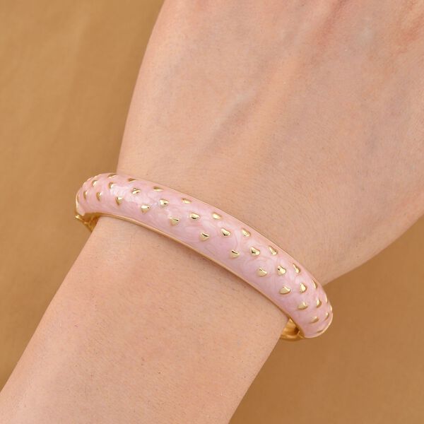 Emaille-Armreif im Punkt-Design, Rosa, ca. 18,5 cm image number 3