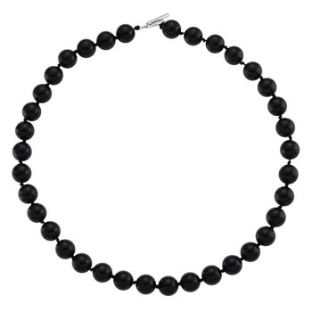 Nat&uuml;rlich Schwarzer Obsidian Halskette ca. 50 cm 316L Edelstahl ca. 380.00 ct