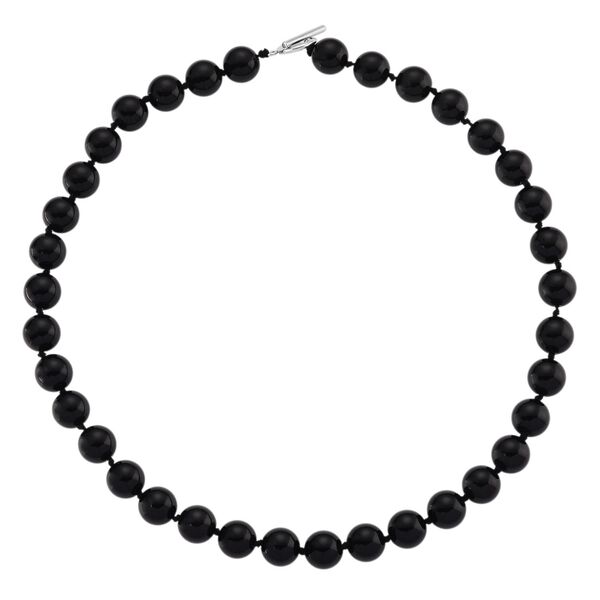 Nat&uuml;rlich Schwarzer Obsidian Halskette ca. 50 cm 316L Edelstahl ca. 380.00 ct image number 3