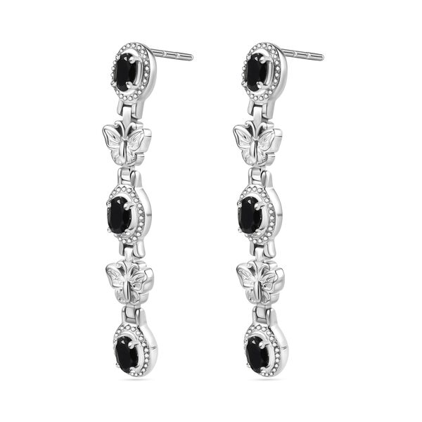 Schwarze Spinell Ohrringe - 3,71 ct. image number 5