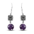 Amethyst Ohrringe 925 Silber platiniert ca. 11,72 ct