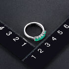 AAA Kagem Sambia Smaragd und Zirkon 5 Stein Ring 925 Silber rhodiniert  ca. 0,83 ct image number 2