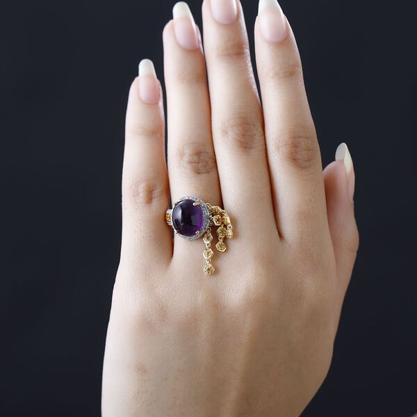 GP Trionfo Kollektion - afrikanischer Amethyst, Citrin und Multi-Edelstein-Ring - 6,66 ct. image number 3