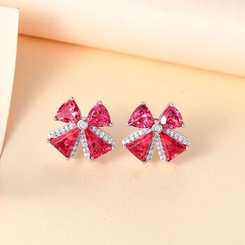 Labor Padparadscha Saphir und Zirkon Ohrringe - 9,10 ct.