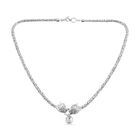 Moissanit Halskette ca. 56 cm 925 Silber ca. 0,89 ct.