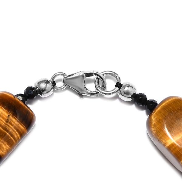 Tigerauge und schwarzes Spinell-Armband, ca. 181,53 ct image number 3