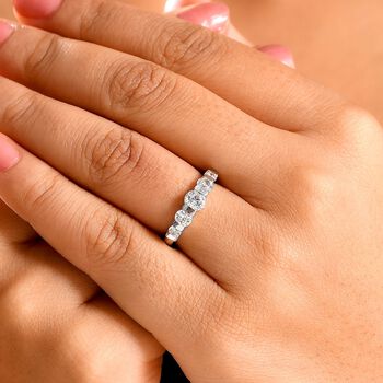 J Francis gefertigt mit SWAROVSKI- Swarovski Zirkonia Ring, 925 Silber rhodiniert