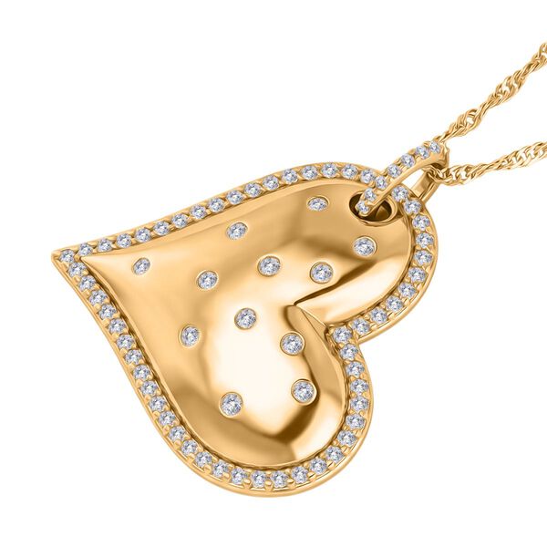 Wei&szlig;er Zirkonia Halskette ca. 52 cm Nickelfreies Messing 0.20 ct image number 3