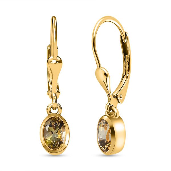 AA Nat&uuml;rliche, goldene Tansanit-Ohrh&auml;nger