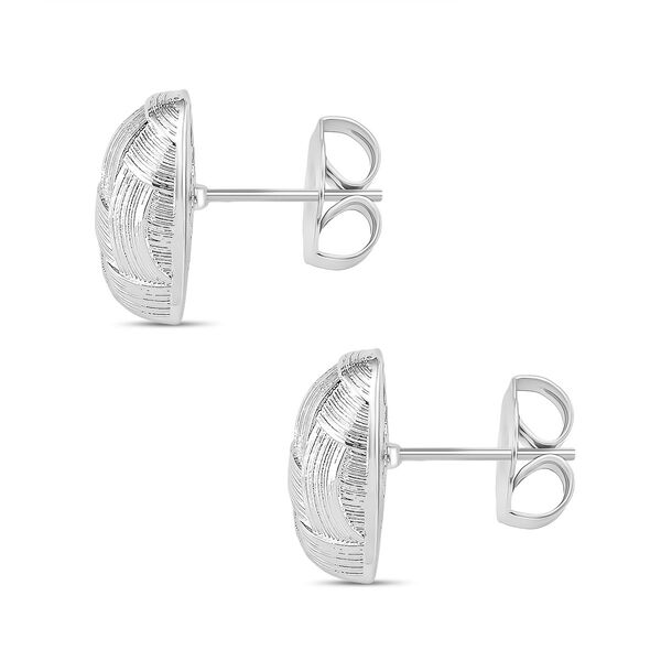 Wei&szlig;e Herz Ohrringe, Nickelfreies Messing image number 4