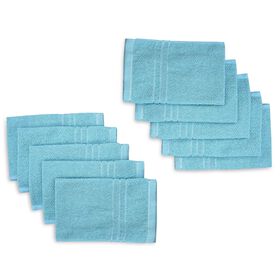 10er-Set recycelte 320gsm Baumwoll-Frottee-K&uuml;chent&uuml;cher, 30x46 cm, T&uuml;rkis