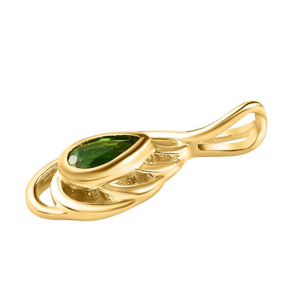 Nat&uuml;rlicher Chromdiopsid Anh&auml;nger, 925 Silber vergoldet ca. 0,46 ct image number 4