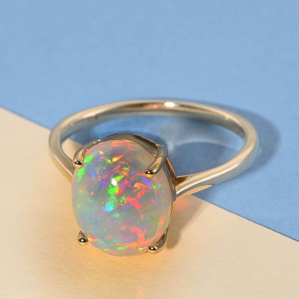 AAA Nat&uuml;rlicher, &auml;thiopischer Welo Opal Ring 417 Gold (Gr&ouml;&szlig;e 16.50) ca. 2.40 ct image number 2