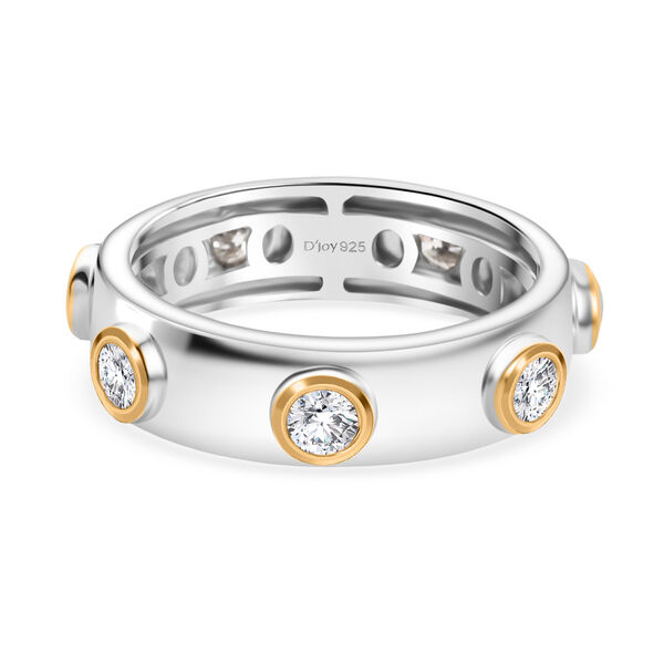 D&rsquo;Joy Moissanit zweifarbiger Bandring - 0,70 ct.