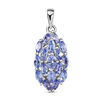 Tansanit Anh&auml;nger, 925 Silber platiniert, ca. 2.00 ct